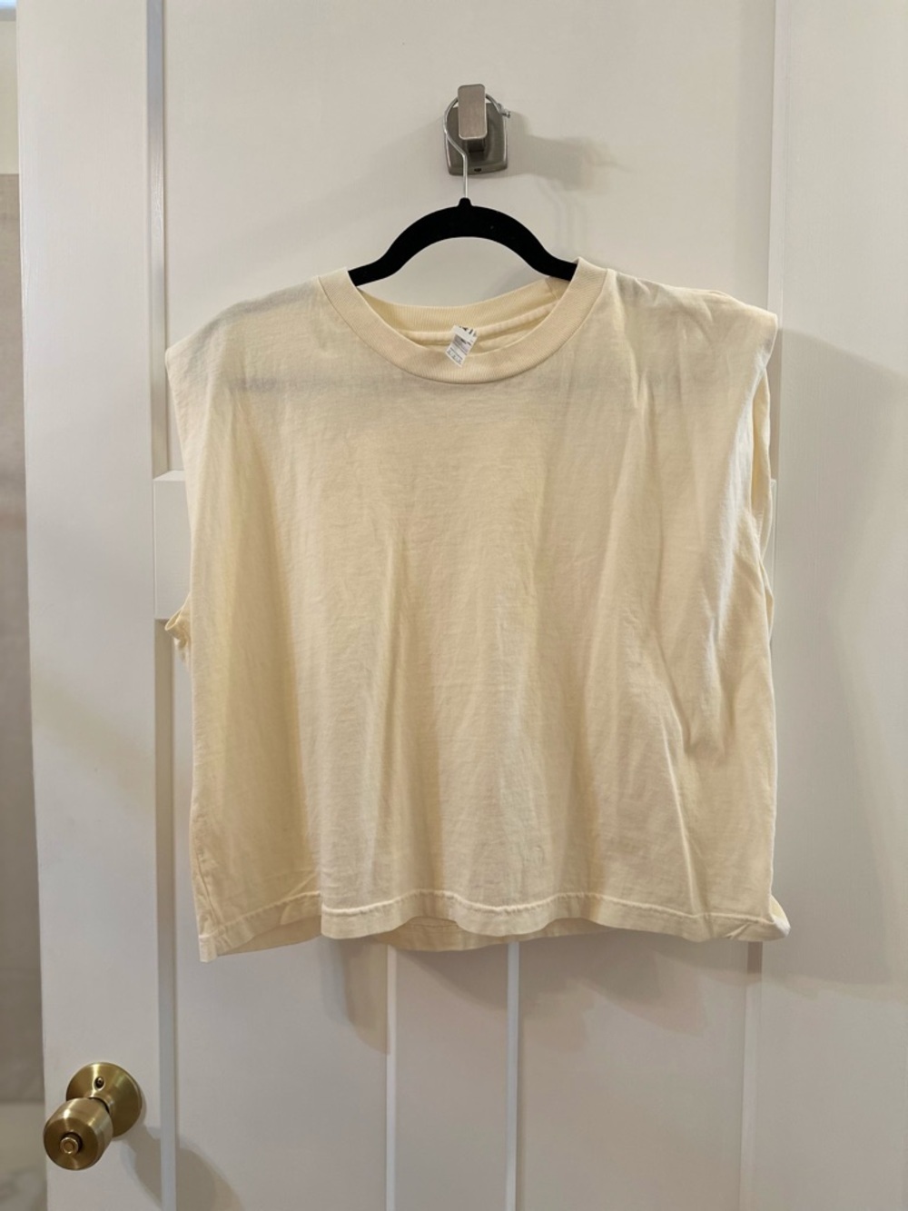 American Apparel Sleeveless Crewneck Tank Top - Cream